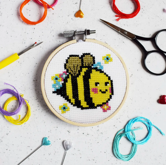 Bella Bee mini 3" Cross Stitch Craft Kit