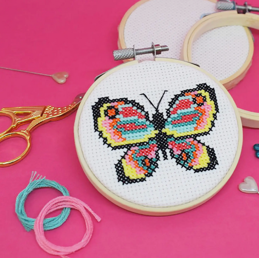 Butterfly Mini 3 Inch Cross Stitch Craft Kit