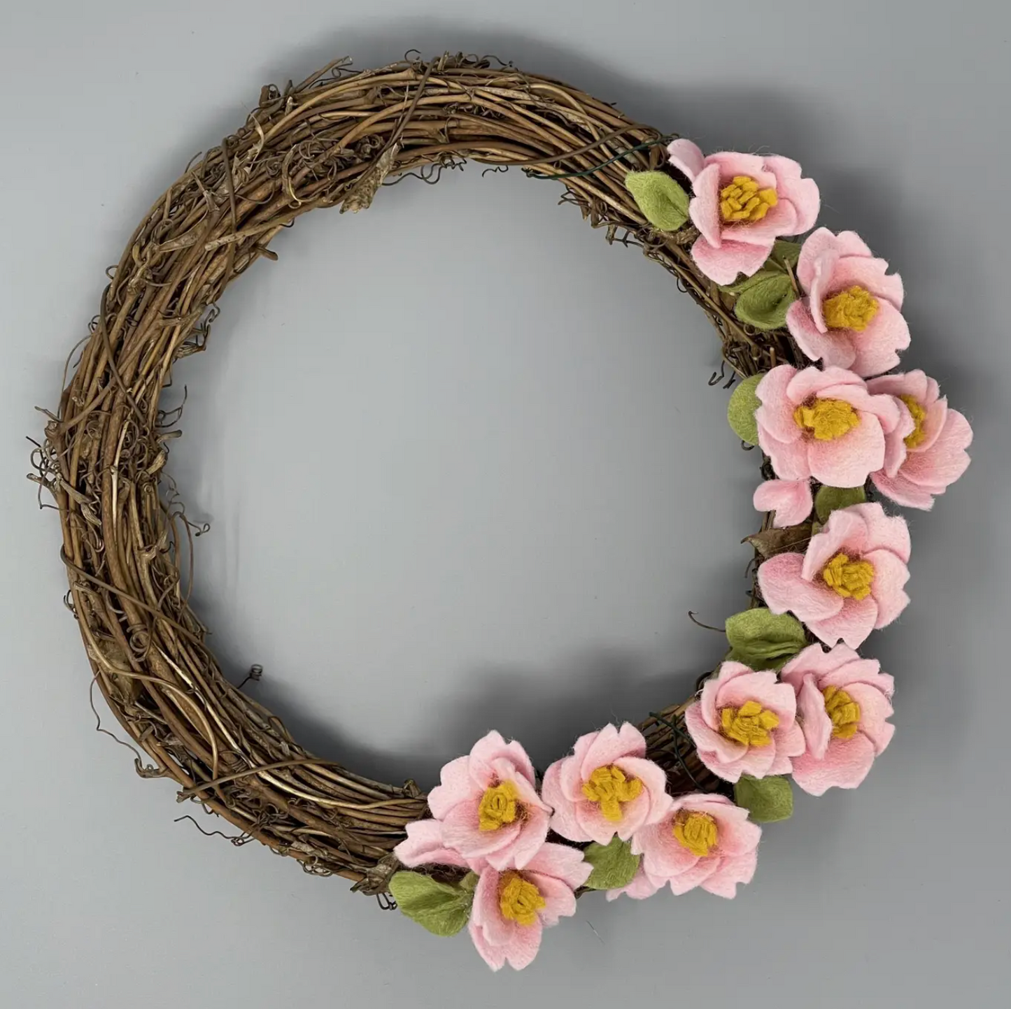 Felt Cherry Blossom Flower Wreath Craft Kit