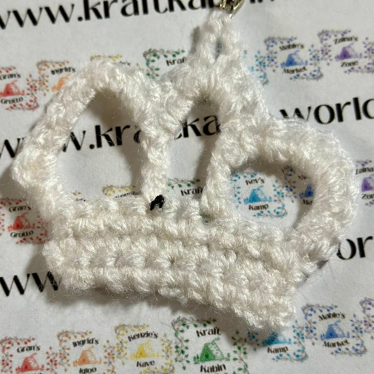 Hand Crocheted Crown Keyrings