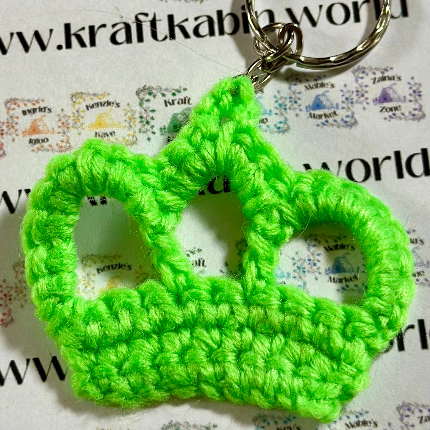 Hand Crocheted Crown Keyrings