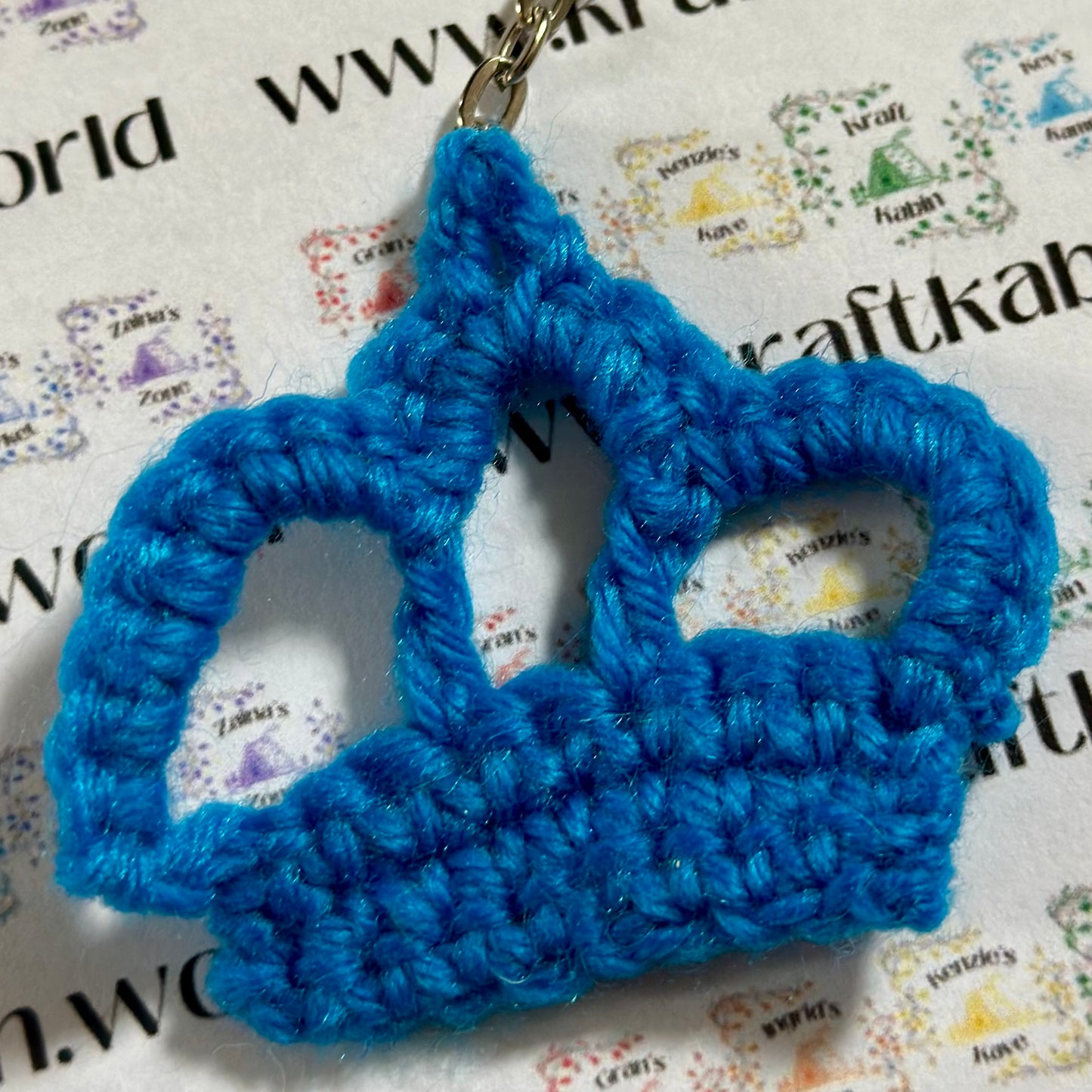 Hand Crocheted Crown Keyrings