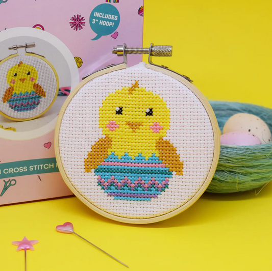 Cute Chick Mini 3 Inch Cross Stitch Craft Kit