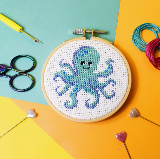 Opal Octopus Mini 3 Inch Cross Stitch Craft Kit