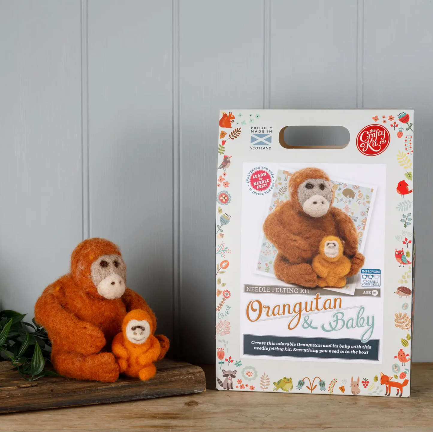 Orangutan and Baby Needle Felting Craft Kit