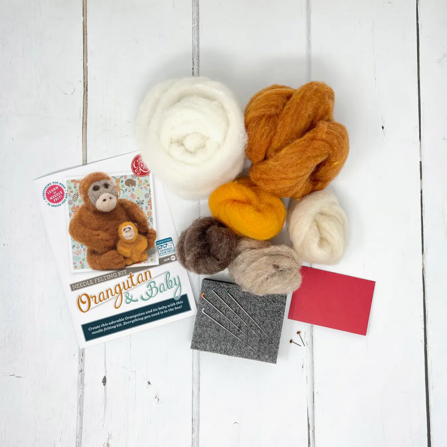 Orangutan and Baby Needle Felting Craft Kit