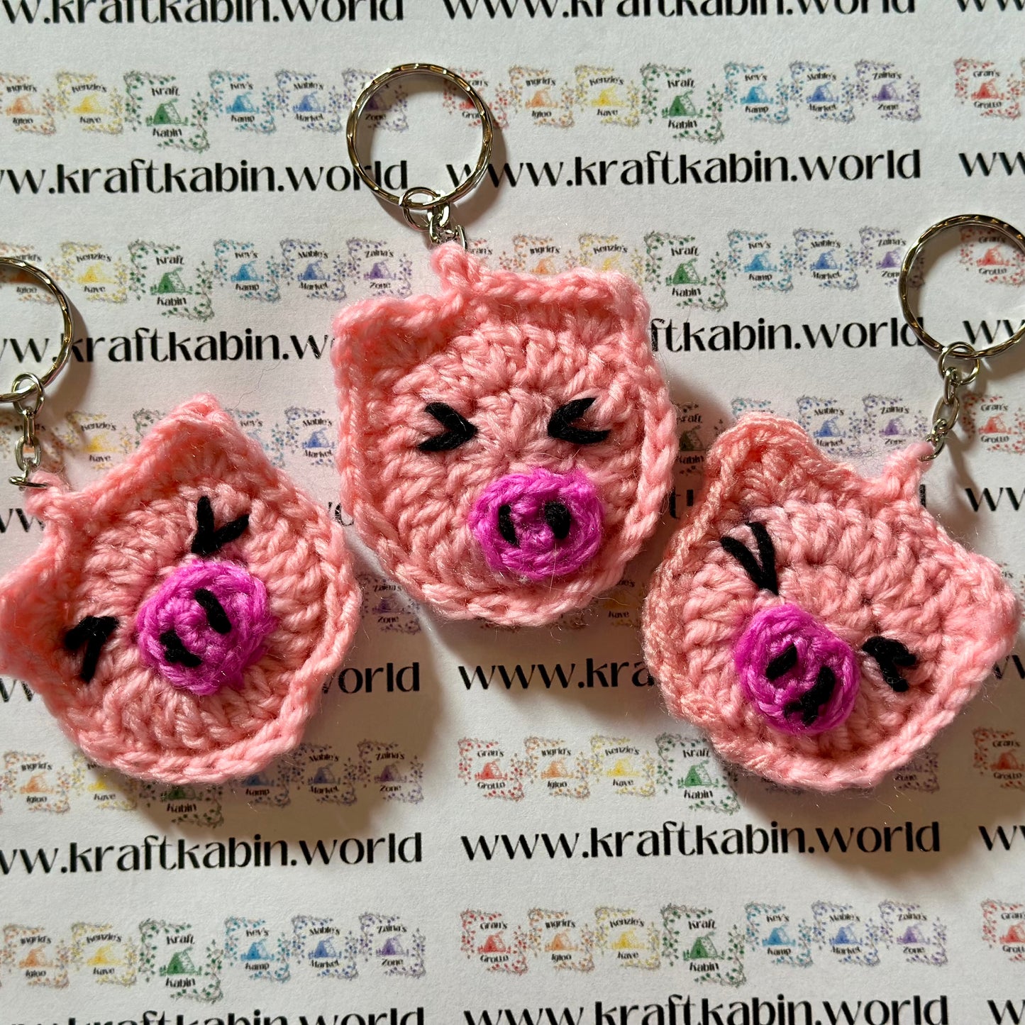 Hand Crocheted Animal Keyrings