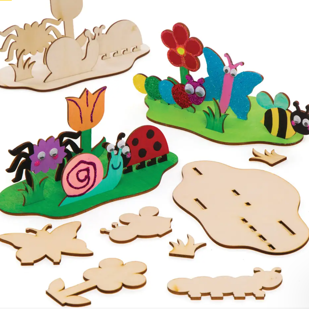 3D Wooden Bug Scene