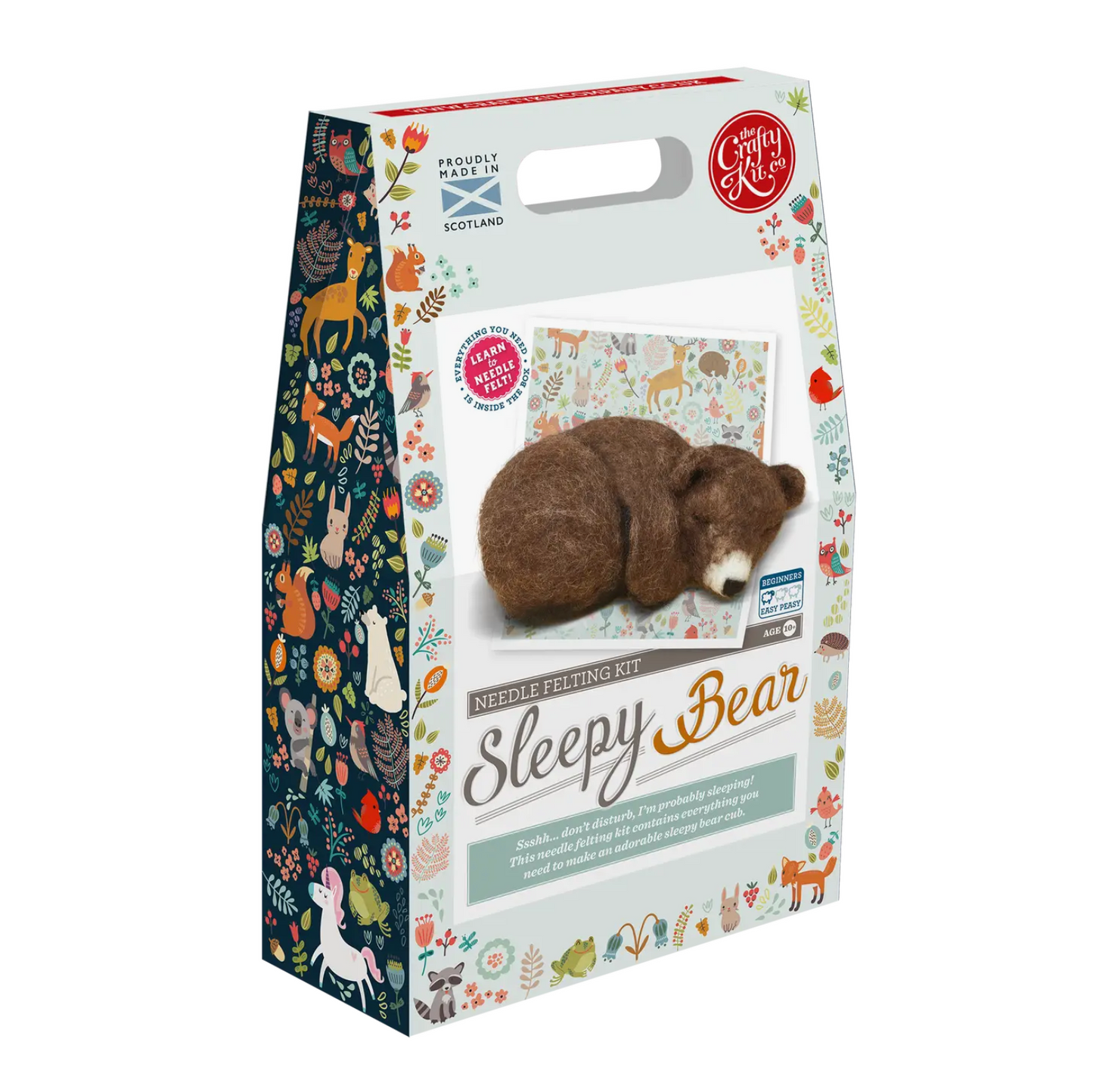 Sleepy Brown Bear Needle Felting Craft Kit