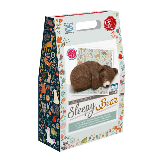 Sleepy Brown Bear Needle Felting Craft Kit