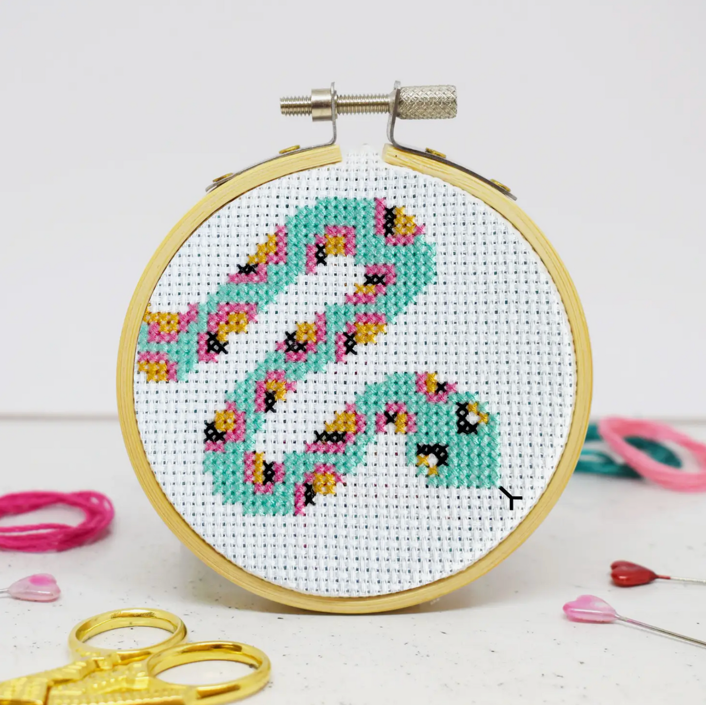 Snake Mini 3 Inch Cross Stitch Craft Kit