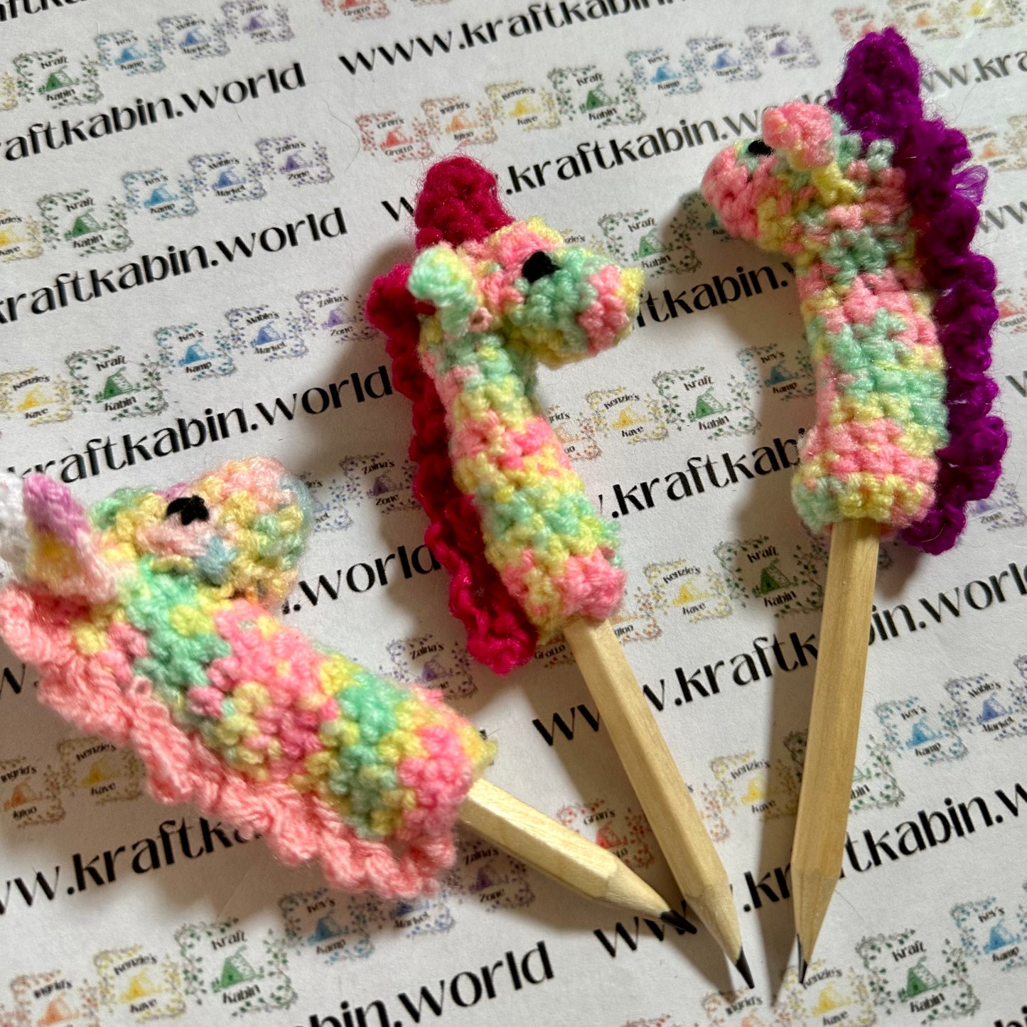 Hand Crocheted Animal Pencil Toppers